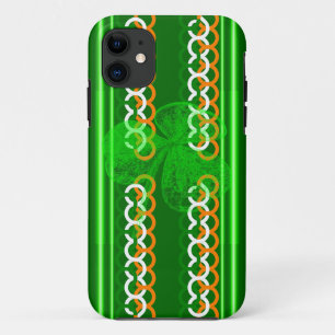 Coque iPhone 11 Shamrock Knot Stripes par Kenneth Yoncich