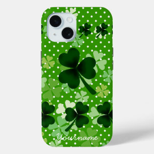 Coque Case-Mate iPhone Shamrock personnalisé et point Polka