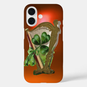 Coque Pour iPhone 16 SHAMROCK VERT HARP orange