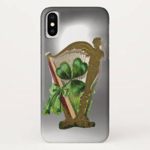 Etui iPhone Case-Mate SHAMROCK VERT IRISH HARP blanc