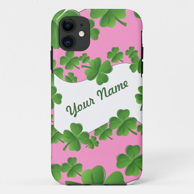Coques Case-Mate iPhone Shamrocks personnalisés (Dos)