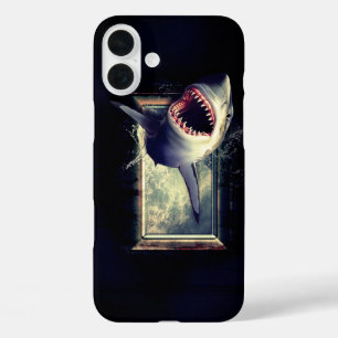 Coque Pour iPhone 16 Plus Shark Art