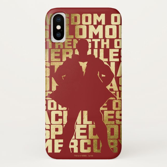 Coques Case-Mate iPhone SHAZAM ! | Capacités Golden Typography Graphic (Dos)