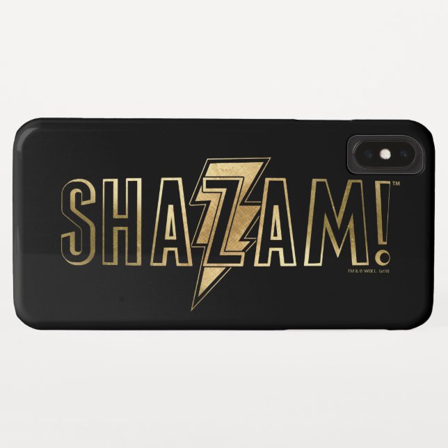 Coques Case-Mate iPhone SHAZAM ! | Logo Or (Dos (Horizontal))
