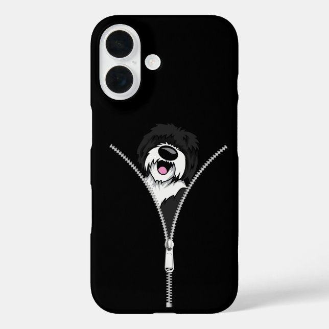 Coques Case-Mate iPhone Sheepadoodle Dog Zipper Funny Puppy Dog Owner (Verso)