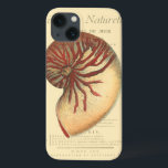 Coques Pour iPhone Shell<br><div class="desc">Dans this vivid image,  you can see in vintage natural and unique style of the red conch shell up close. This unique type of art has black and red shading to accent the spiring of this conch shell. Get this conch shell with an sepia background on your product today.</div>