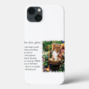 iPhone 13 Case Sheltie Art Cadeaux Jardin d'été