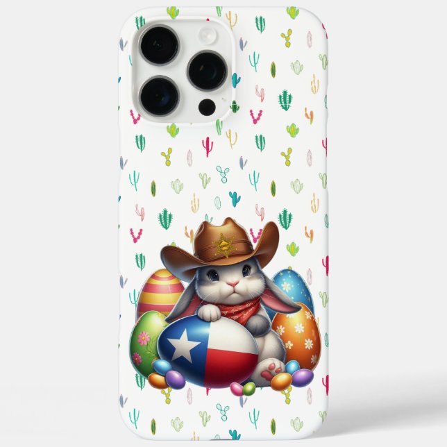 Coques Case-Mate iPhone Shérif de lapin du Texas/sud-ouest de Pâques (Verso)