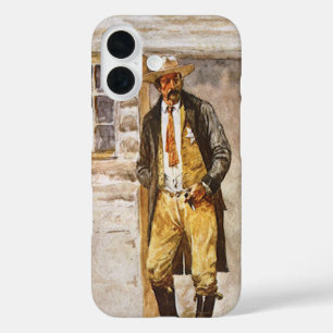Coques iPhone 16 Sheriff Portrait par Seltzer, Vintage West Cowboy