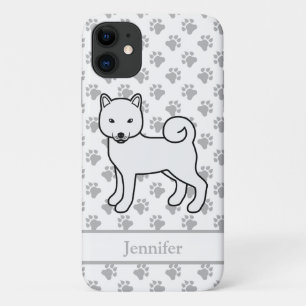 Case-Mate iPhone Case Shiba Inu Blanc Chien de Dessin Animé Mignon & Nom