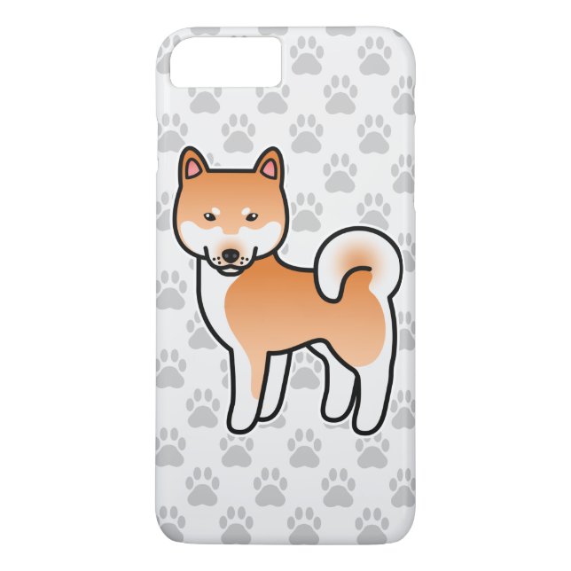 Coques Case-Mate iPhone Shiba Inu de dessin animé rouge (Dos)