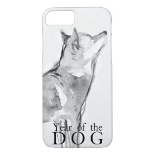 Coques Pour iPhone Shiba Inu Peinture Chien chinois Année 2018 Coque1