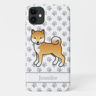 Case-Mate iPhone Case Shiba Inu rouge mignon chien de dessin animé & nom