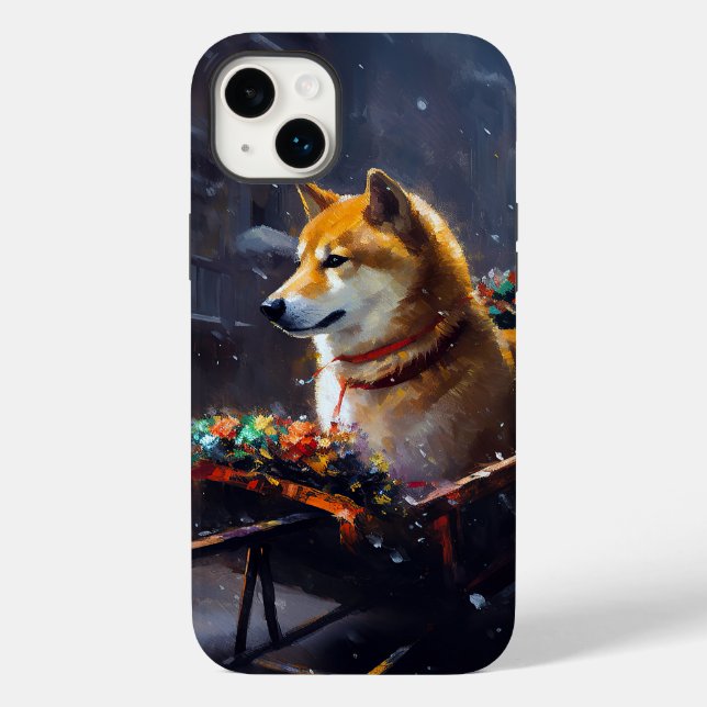 Coques Case-Mate iPhone Shiba Inu Saison Festive de Noël (Verso)