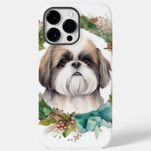 Coque Case-Mate iPhone Shih Tzu Christmas Wreath Festive Pup