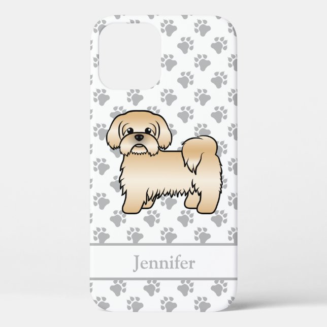 Coques Case-Mate iPhone Shih Tzu doré Chien de dessin animé mignon & nom (Verso)
