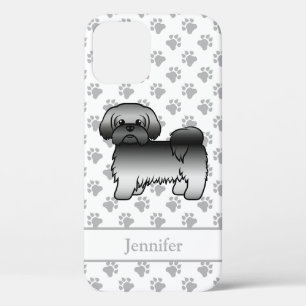 Case-Mate iPhone Case Shih Tzu gris mignon chien de dessin animé & nom