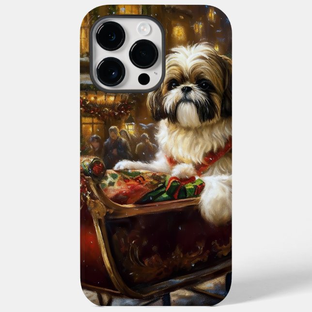 Coques Case-Mate iPhone Shih Tzu Saison des Fêtes de Noël (Verso)