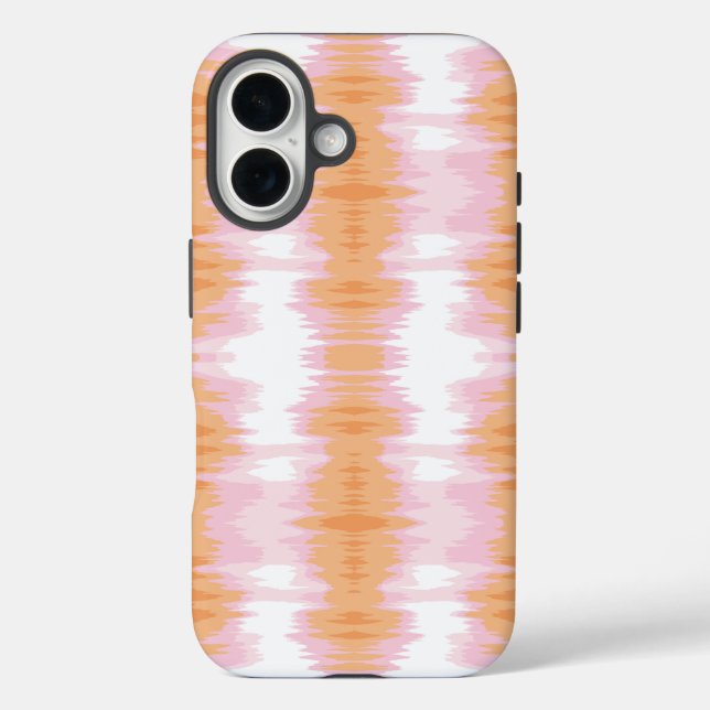 Coques Case-Mate iPhone Shimmer Ikat rose et orange (Verso)