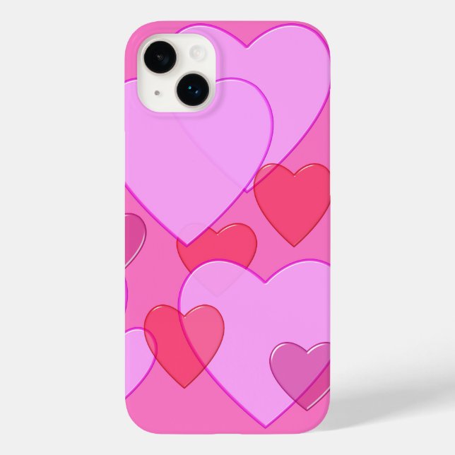 Coques Case-Mate iPhone Shining heart Valentine background rose (Verso)