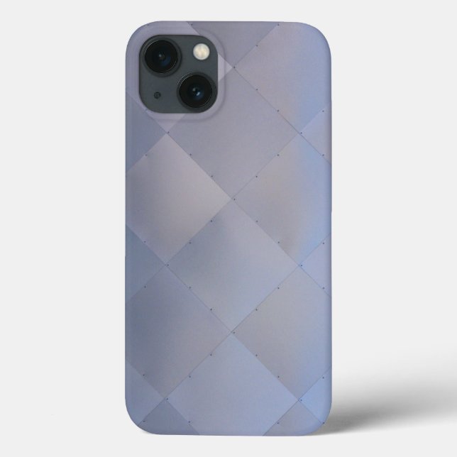 Coques Case-Mate iPhone Shiny Modern Checkered Metal Blue (Verso)