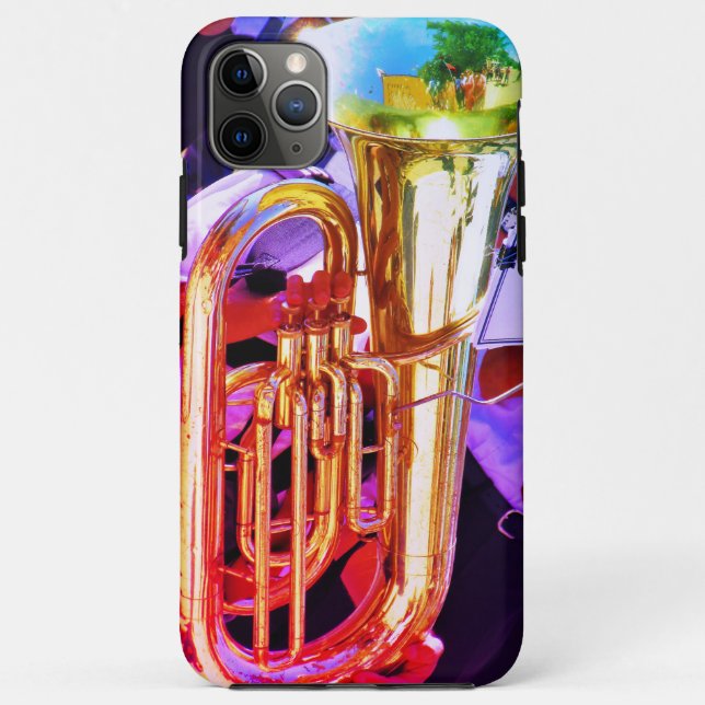 Coques Case-Mate iPhone Shiny Tuba Reflections Brass Band (Dos)