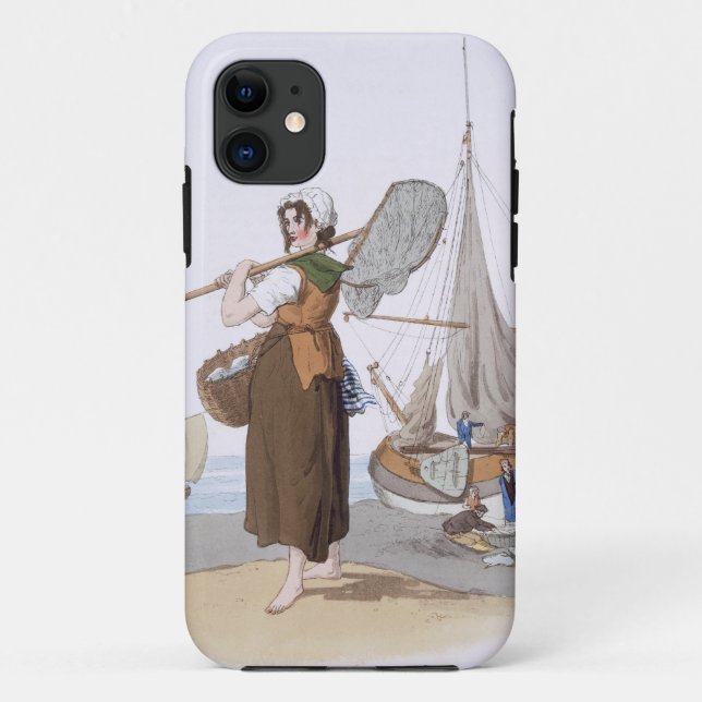 Coques Case-Mate iPhone Shrimper femelle, de "costume de la (Dos)