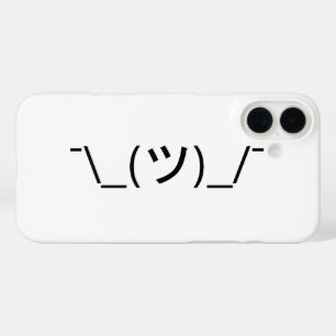 Coques iPhone 16 Plus Shrug Emoticon —\_(ツ)_/ Afficher le Kaomoji japona