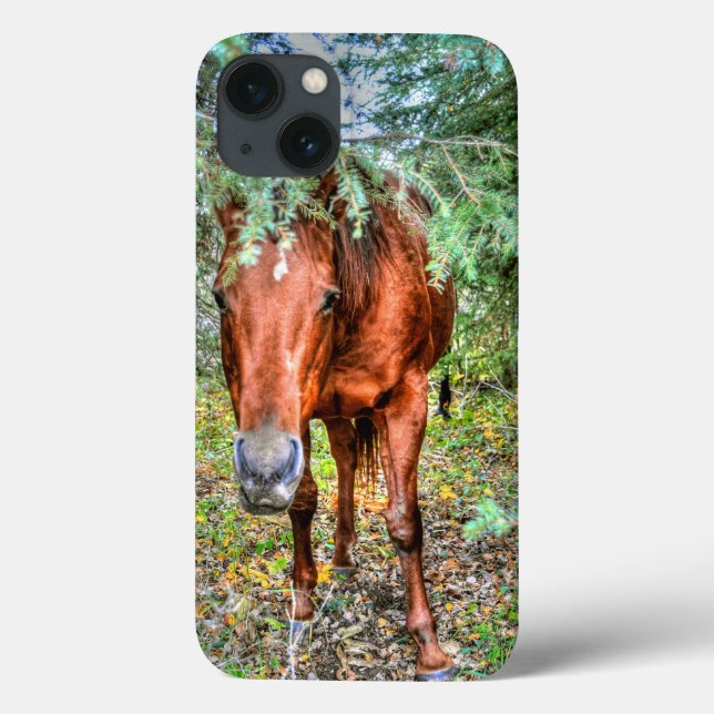 Coques Case-Mate iPhone Shy Sorrel Mare & Trees Equine Photo de l'amoureux (Verso)