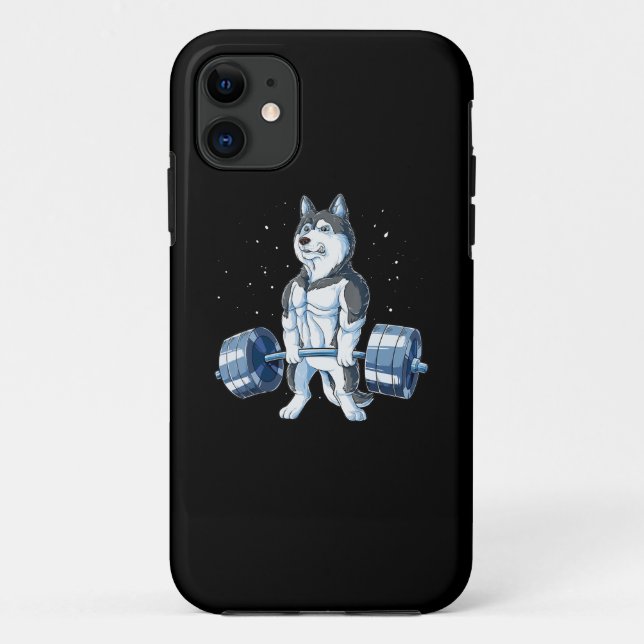 Coques Case-Mate iPhone Sibérie Husky Weighlifting Funny Deadlifts Hommes (Dos)