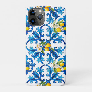 Case-Mate iPhone Case sicilien, été, citron, mosaïque, bleu,