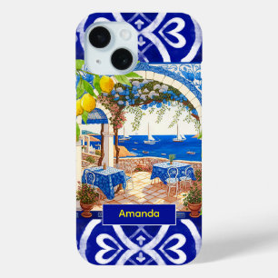 Coque Case-Mate iPhone Sicilienne Méditerranée majolica agrus carreaux bl