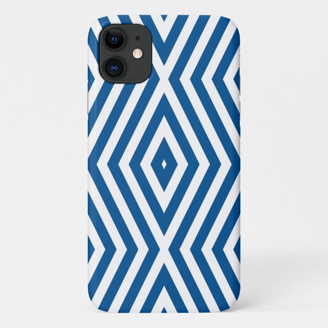 Coques Case-Mate iPhone Signal Blue Moods Diamond Chevrons (Dos)