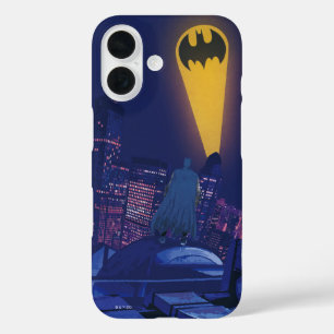 Coque Pour iPhone 16 Signal de chauve-souris sur Gotham