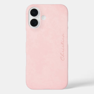 Coque Pour iPhone 16 Signature à quartz rose sur rose foncé