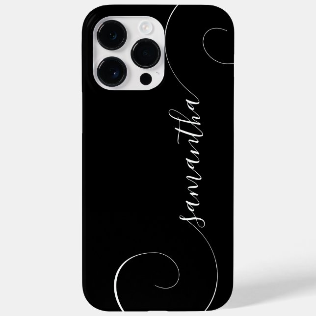 Coques Case-Mate iPhone Signature bouclée noir et blanc (Verso)
