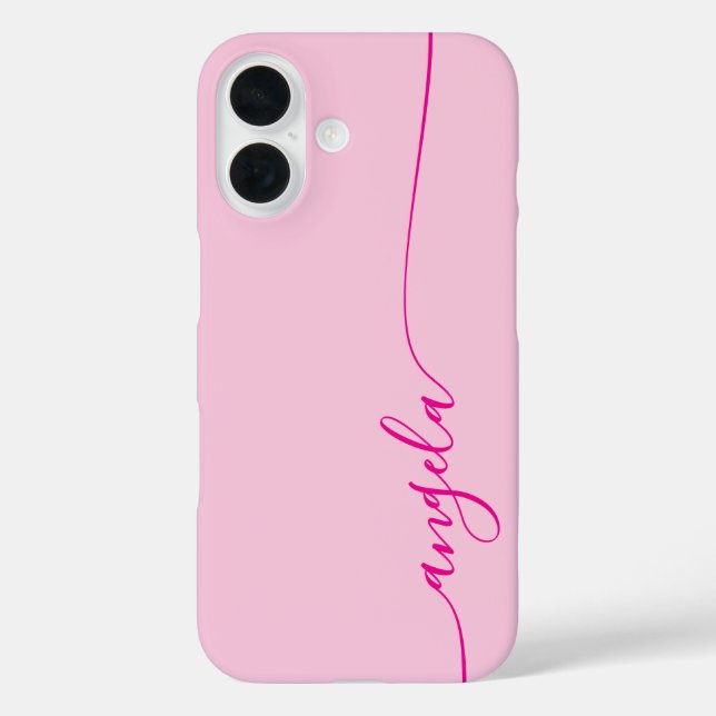Coques Case-Mate iPhone Signature de verre rose chaud (Verso)