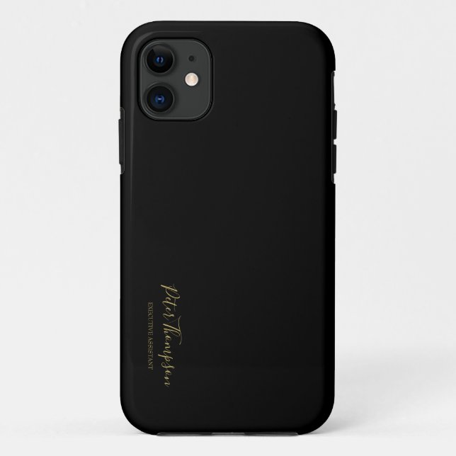 Coques Case-Mate iPhone Signature élégante du script d'entreprise (Dos)