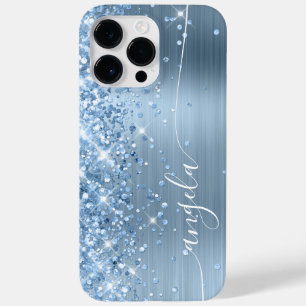 Coque Case-Mate iPhone Signature Glamour Pailleté Bleu Clair