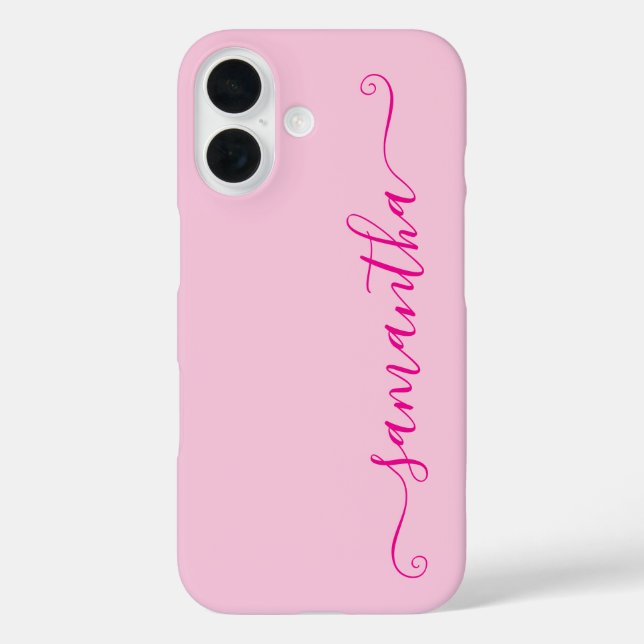 Coques Case-Mate iPhone Signature mignonne rose chaud (Verso)