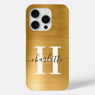 Coque Case-Mate iPhone Signature moderne Monogramme Gold Foil