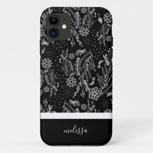 Case-Mate iPhone Case Signature Motif du Doodle Botanique Blanc Noir