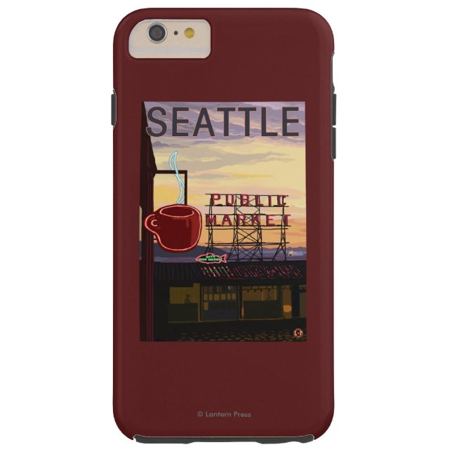 Coques Case-Mate iPhone Signe du marché d'endroit de SeattlePike et vue de (Dos)