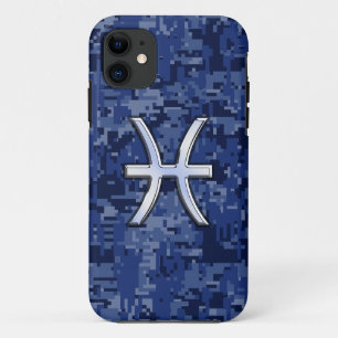 Etui iPhone Case-Mate Signe du zodiaque Poissons Argent Camouflage numér
