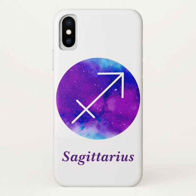 Coques Case-Mate iPhone SIGNE Zodiaque tendance Sagittarius Nebula violett (Dos)