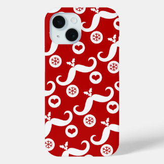 Coque Case-Mate iPhone Silencieux Moustache Funny Père Noël Face Fête Feu