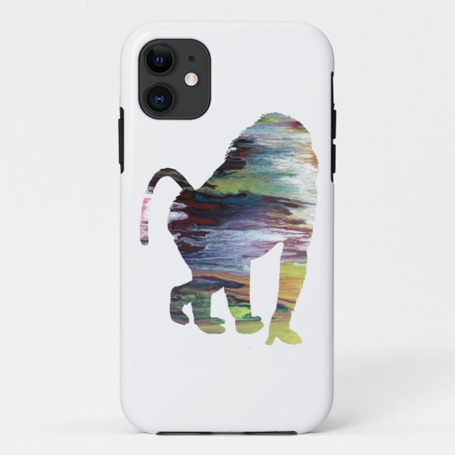 Coques Case-Mate iPhone Silhouette abstraite de babouin (Dos)