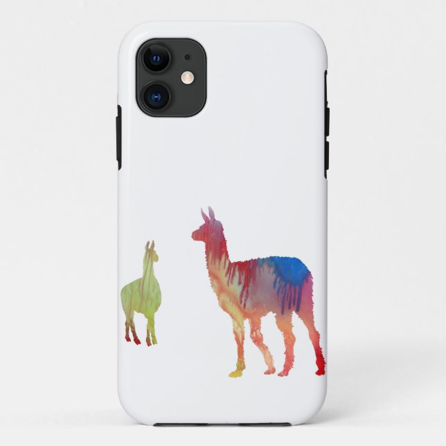 Coques Case-Mate iPhone Silhouette abstraite de lama (Dos)