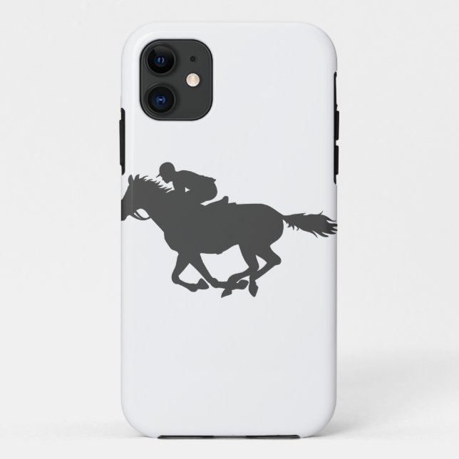Coques Case-Mate iPhone Silhouette cheval jockey - Choisir la couleur arri (Dos)