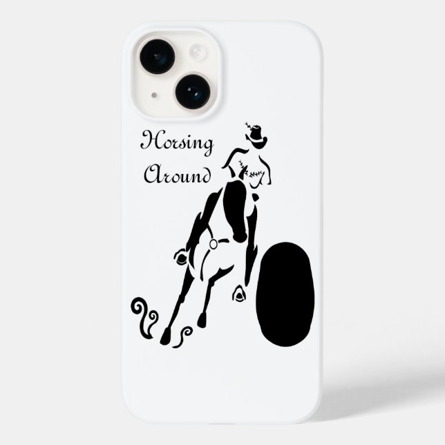 Coques Case-Mate iPhone Silhouette Cowgirl Barrel Racing (Verso)